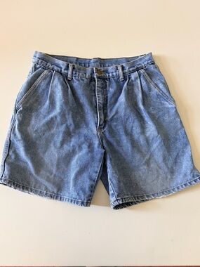 Men's Pleated  Denim Shorts
